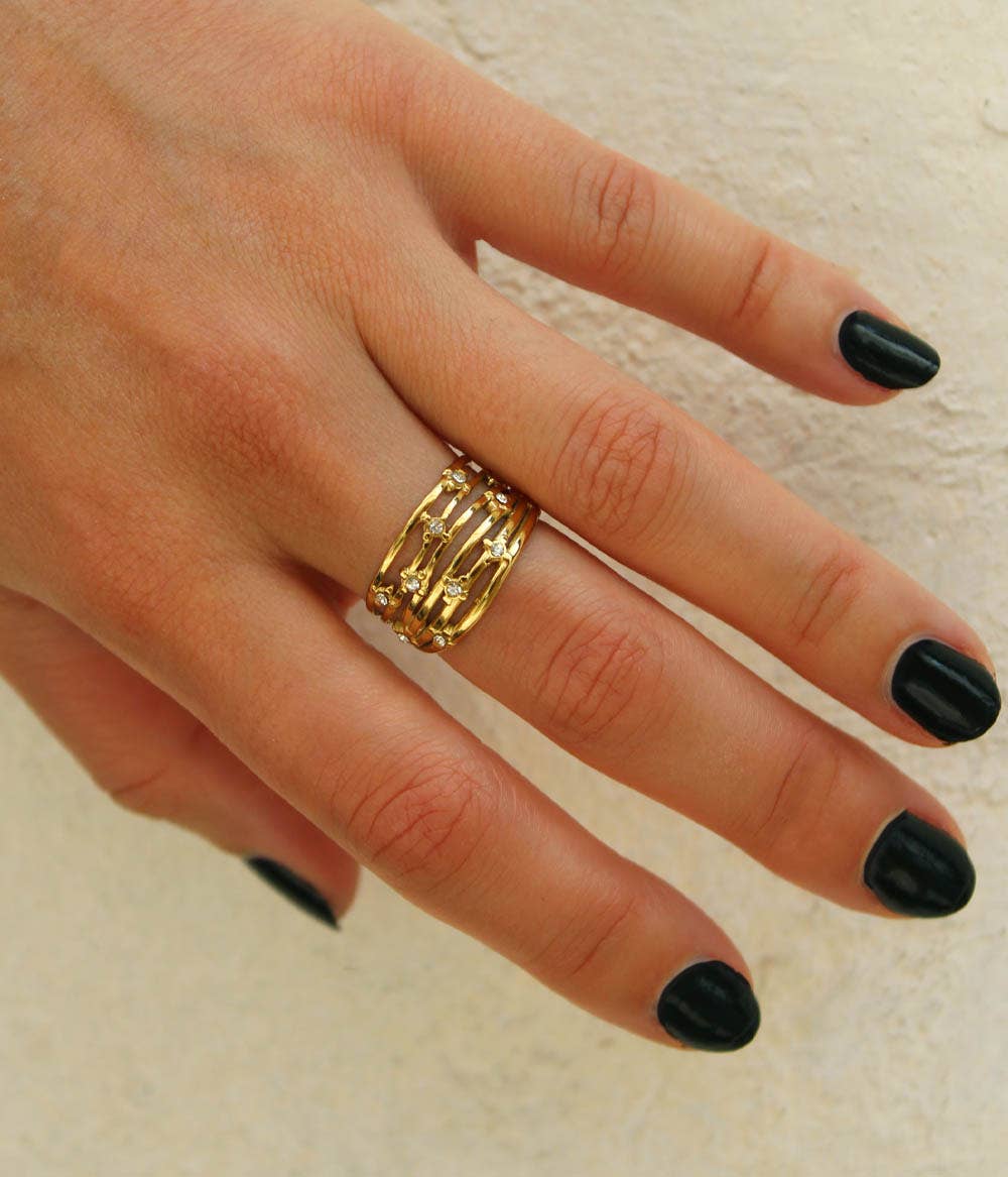 Gigi Rhinestone Multi Ring | Handmade Jewelry