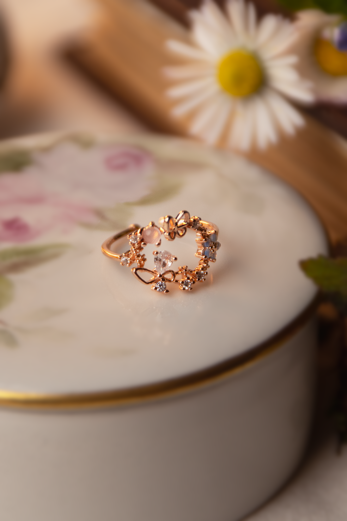 Secret Garden Ring | Zircons | Butterfly