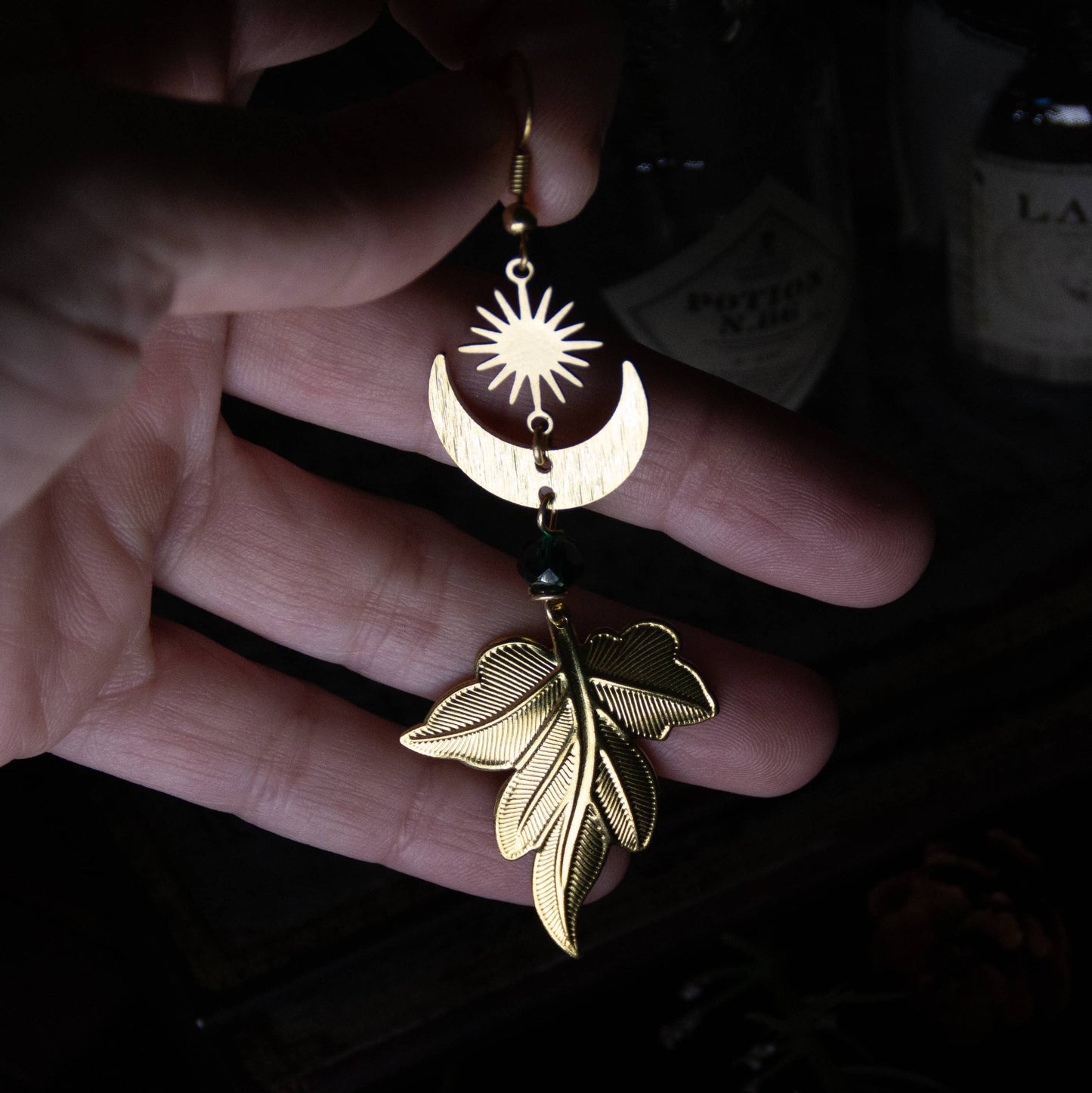 Autumn leaves | Orecchini autunnali con foglie in ottone | fatto a mano
