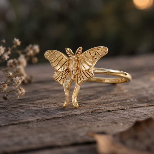 Anello_falena_luna_in_bronzo_Luna_Moth