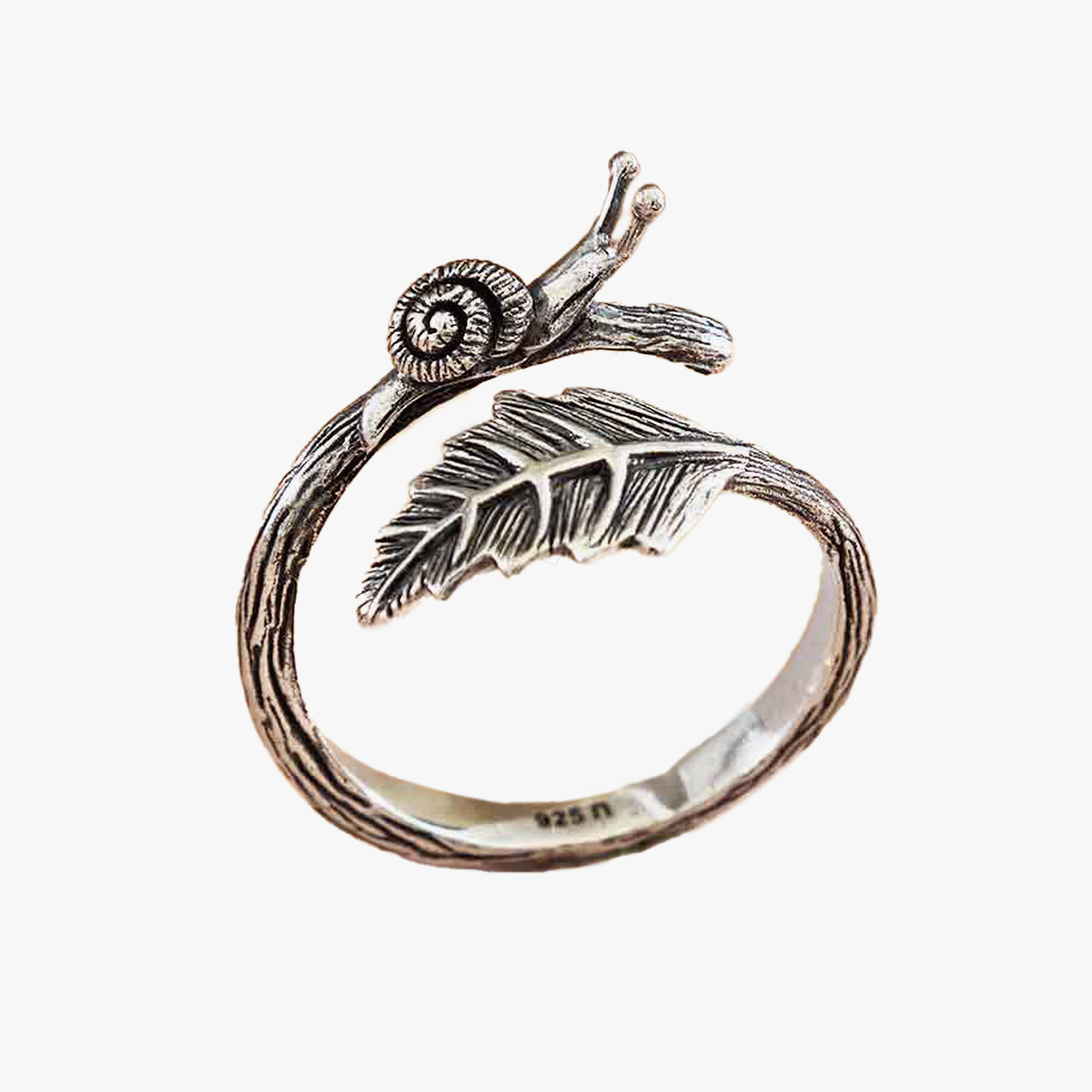 Anello lumaca regolabile in Argento Sterling 925 riciclato