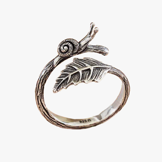 Anello lumaca regolabile in Argento Sterling 925 riciclato