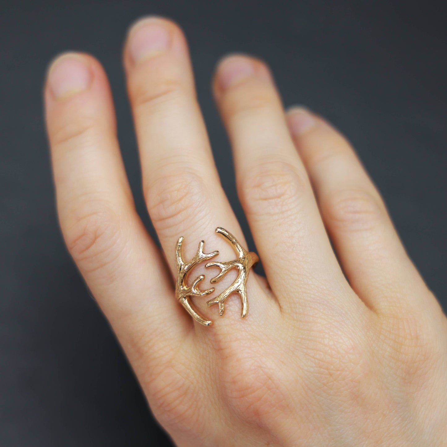 Anello corna in Bronzo Regolabile