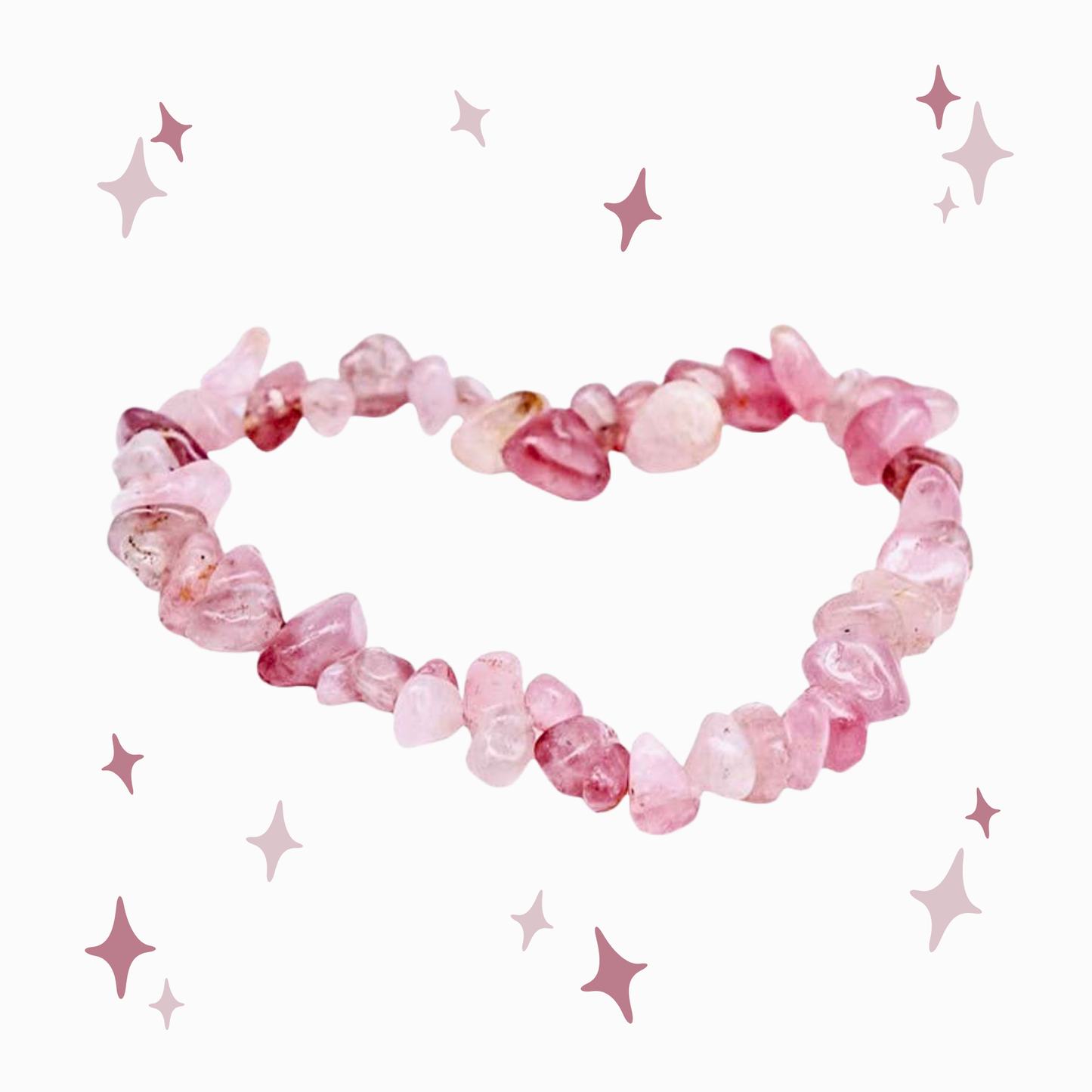 Bracciale in Quarzo Rosa Barocco | Qualità AAA