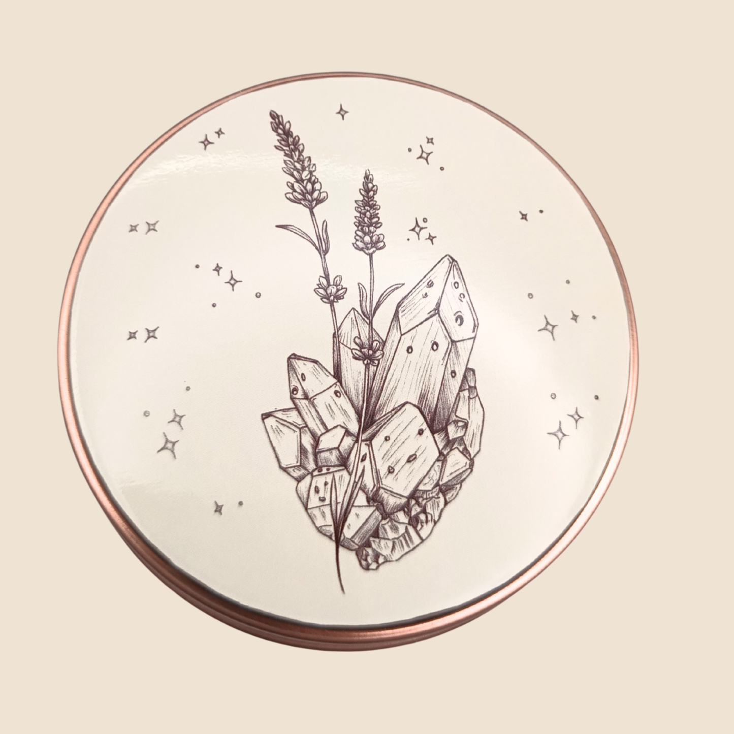 Candela Lavanda Ambrata con fragranza di Grasse