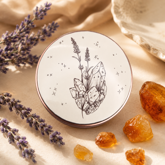 Candela profumata Lavanda Ambrata in cera di soia