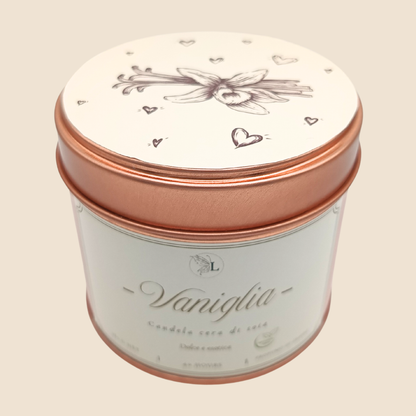 Candela profumata Vaniglia con stoppino in cotone