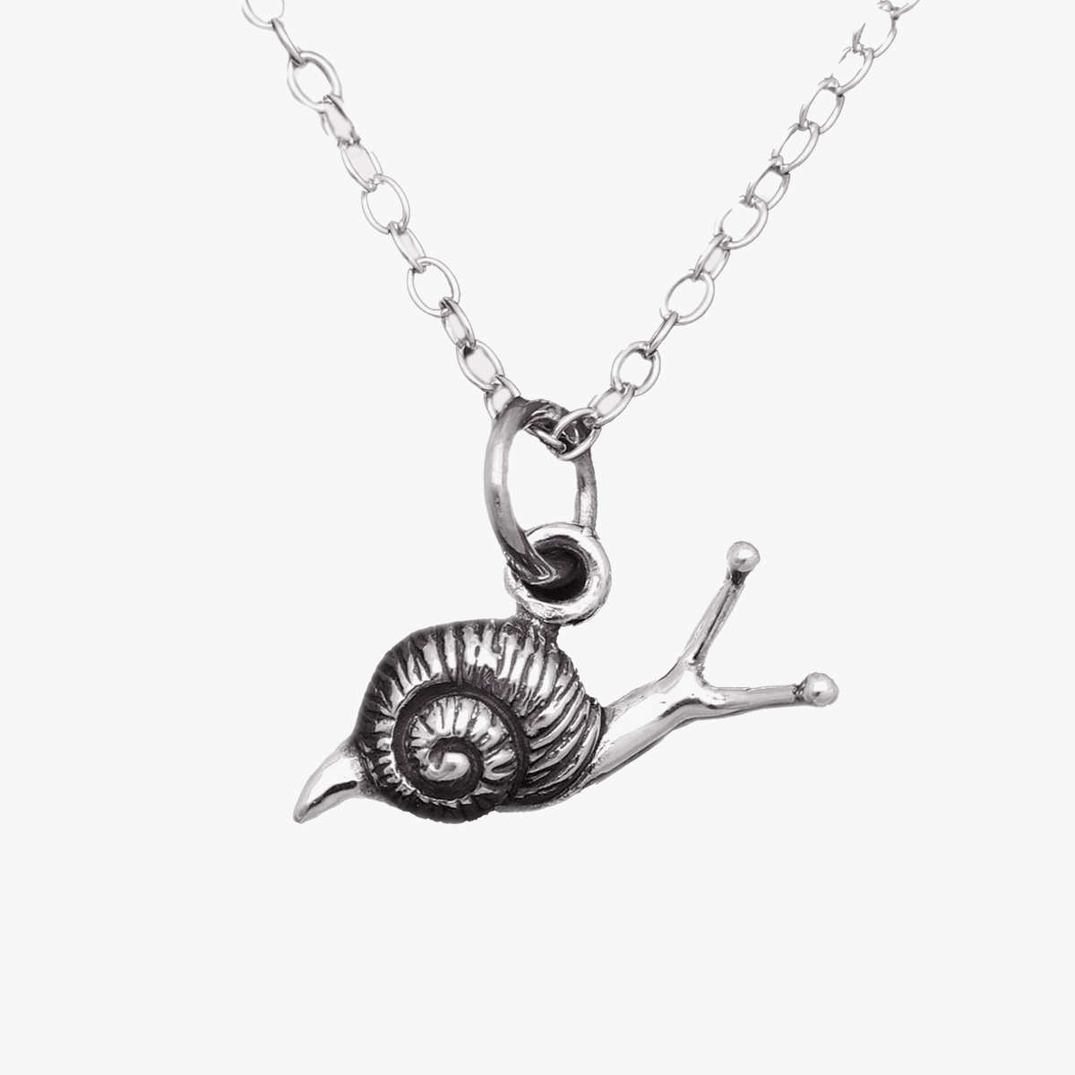 Collana con ciondolo a forma di chiocciolina in argento sterling 925