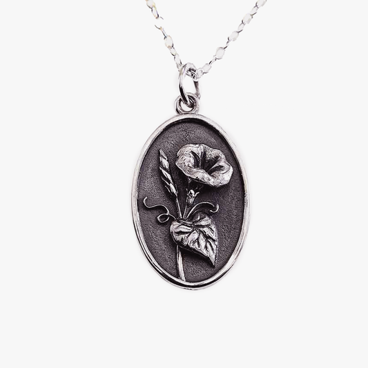 Collana con ciondolo ipomea in argento sterling 925