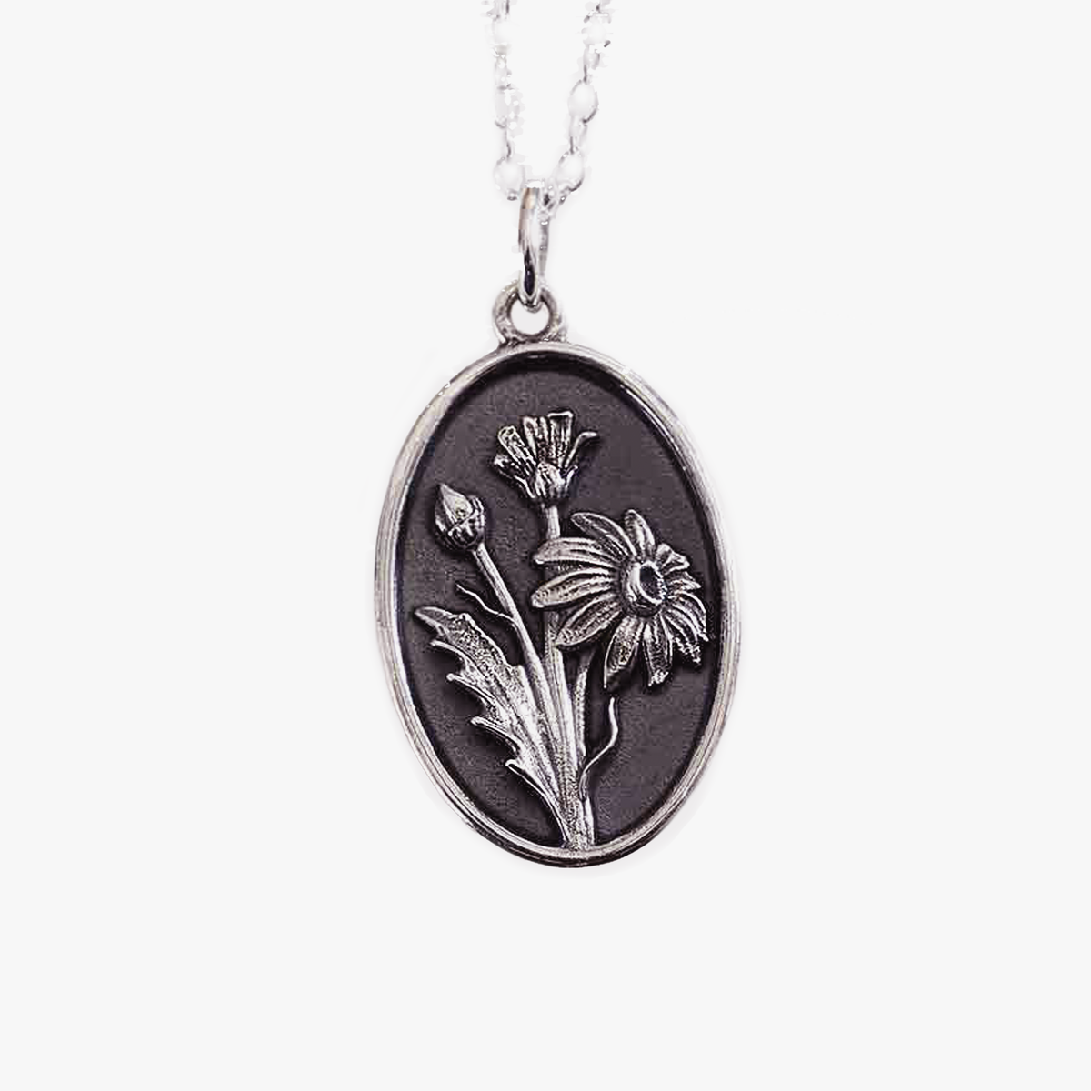 Collana con ciondolo margherita in argento sterling 925