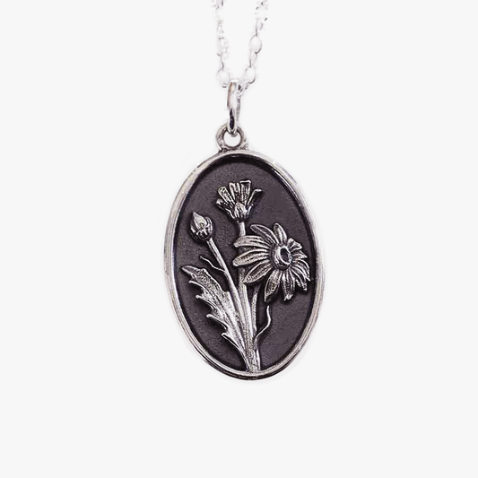 Collana con ciondolo margherita in argento sterling 925