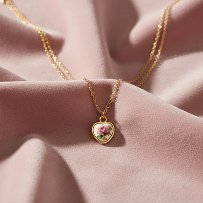 Floriane | Collana con pendente a cuore | Regency Victorian Rose
