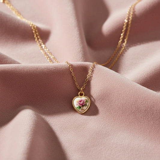 Floriane | Collana con pendente a cuore | Regency Victorian Rose