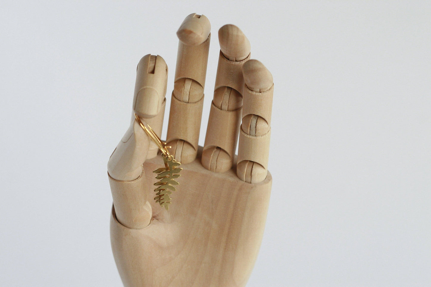 Delicate Brass Leaf Earrings | Handcrafted