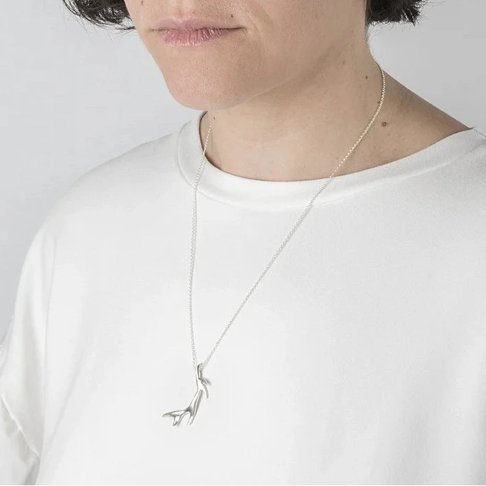 Collana SAKARA | Corno in Argento Sterling Artigianale