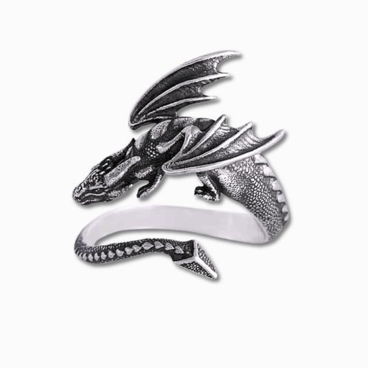 Anello Drago | Regolabile | Argento Sterling