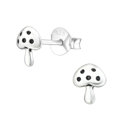 Orecchini Funghetti | Argento 925 |  Ossidato + E-coat