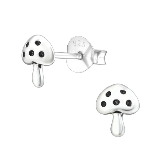 Orecchini Funghetti | Argento 925 |  Ossidato + E-coat