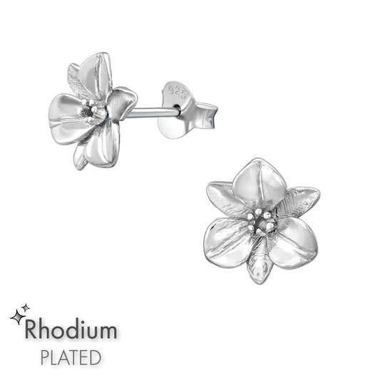 Eliselle | Orecchini fiore | Argento 925 | Rodio