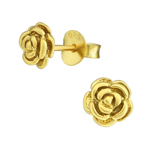 Roisin | Orecchini Rose | Argento 925 | Placcato in oro + E-Coat