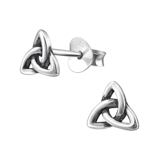 Aeltria | Orecchini Triquetra | Argento 925 | E-coat | Ossidato