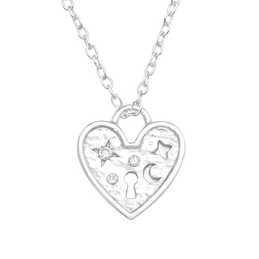 Astrilea | Collana Cuore Cosmico | Argento 925 |  E-coat