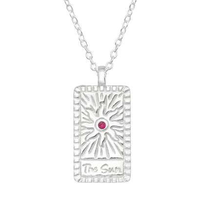 Arcanys Sole | Collana Tarocchi | Arcano Sole | Argento 925 | E-coat | Zirconi