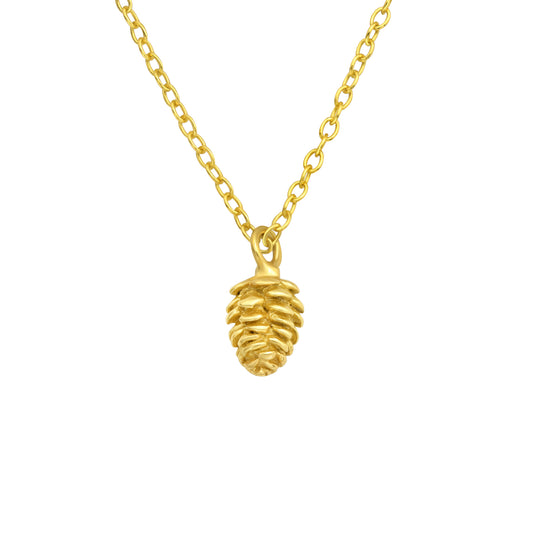 Sylpine | Collana Pigna | Argento 925 | Placcatura Oro + E-coat