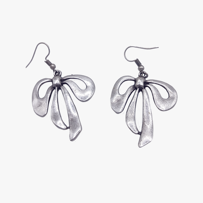 Orecchini a fiocco Fairy Coquette in argento antico