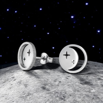 Orecchini celesti a forma di luna crescente