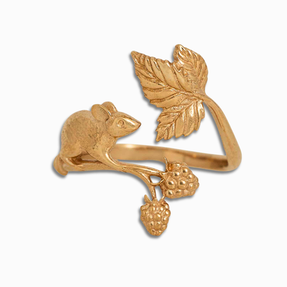 Anello Topolino con Mora | Regolabile | Bronzo | Fairtrade