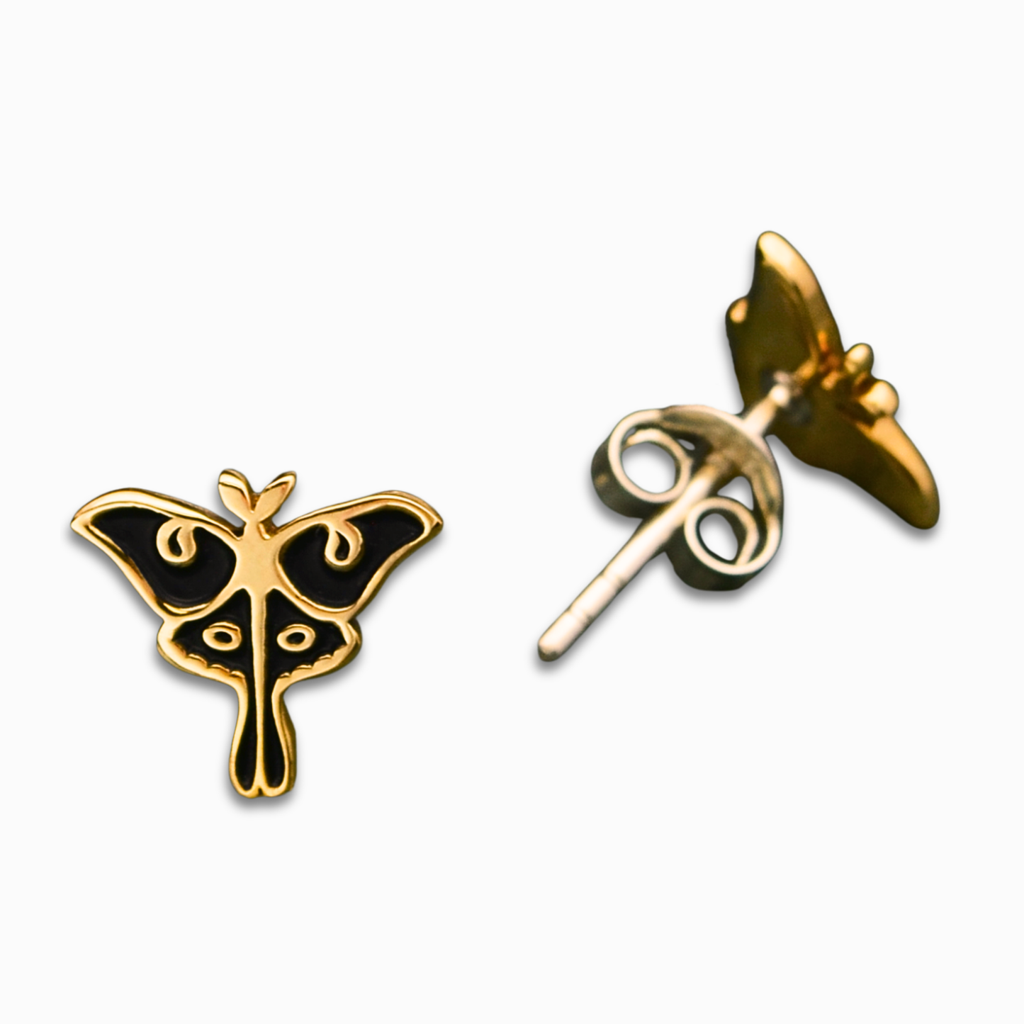 Orecchini Falena Luna | Bronzo | 9 x 10 mm