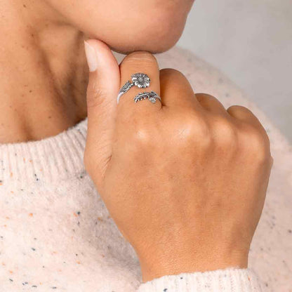Anelli regolabili in argento sterling | Margherita | Fairtrade