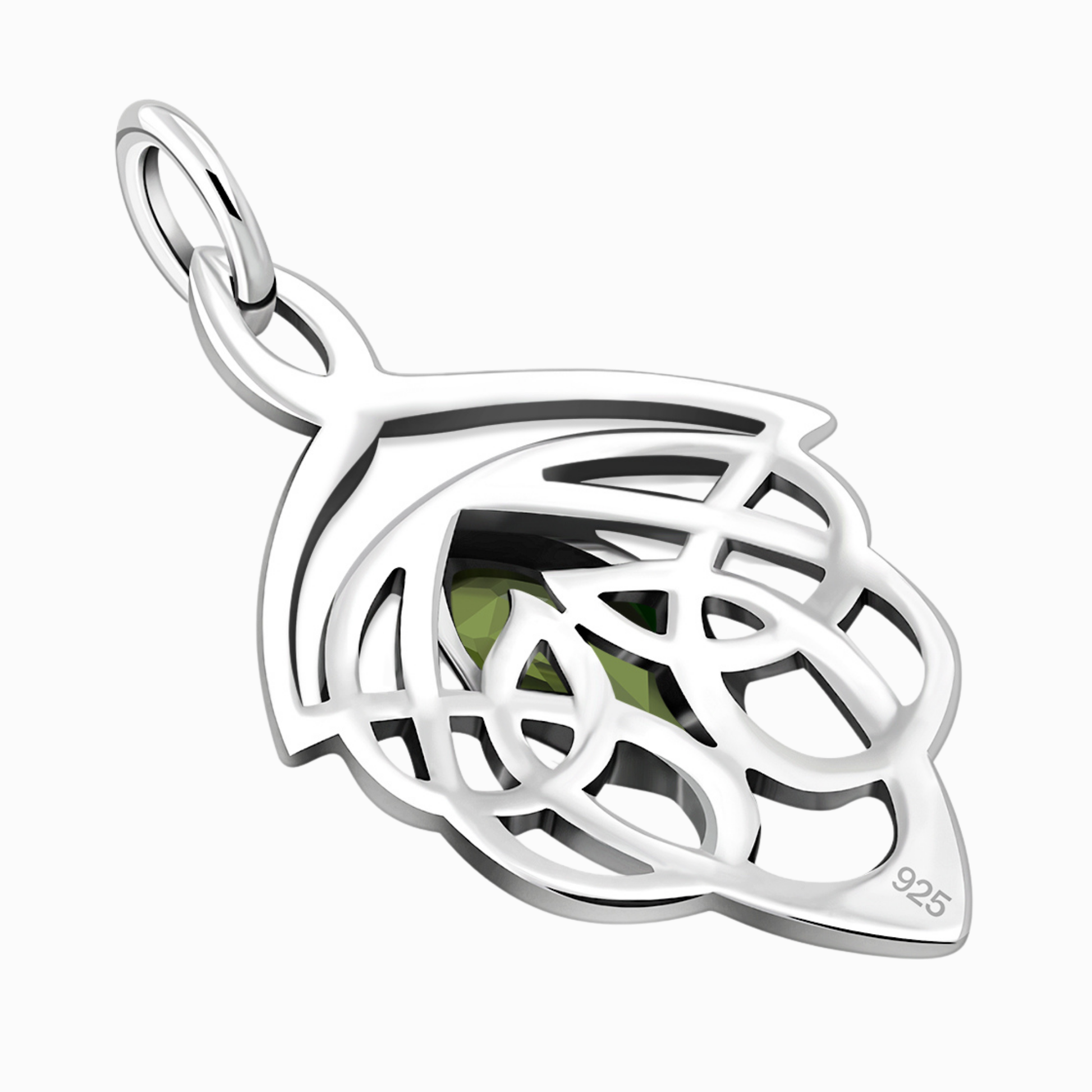 Retro del ciondolo celtico in argento sterling 925 con intreccio