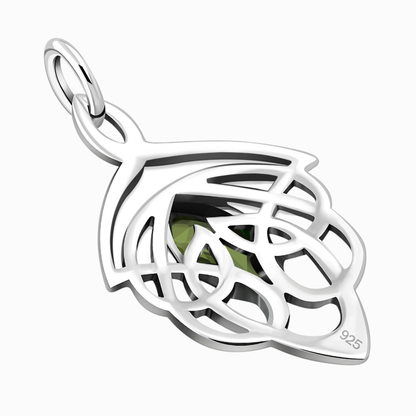 Retro del ciondolo celtico in argento sterling 925 con intreccio
