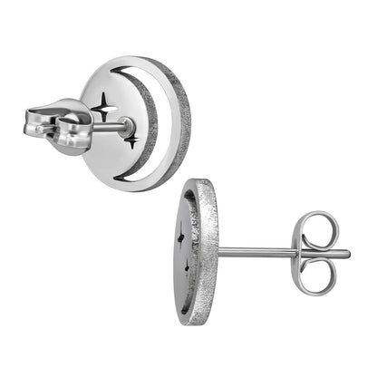 Lunarch | Orecchini Luna Crescente in Acciaio Inossidabile