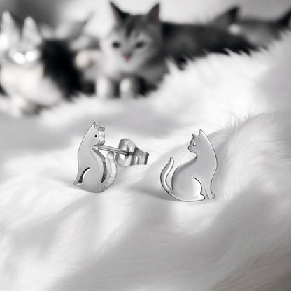 Mewline | Orecchini Gatto in Acciaio Chirurgico