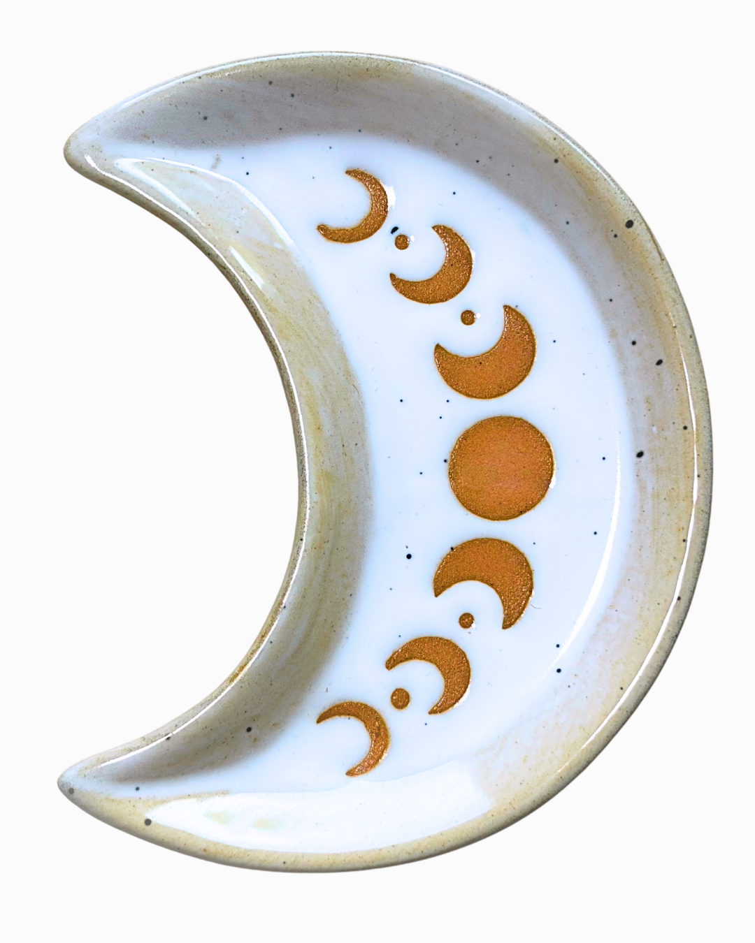 Vassoietto portaoggetti in ceramica con fasi lunari – 12 cm