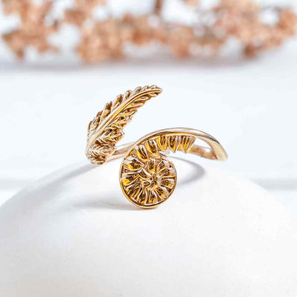 Anello Felce | Regolabile | Bronzo | Fairtrade