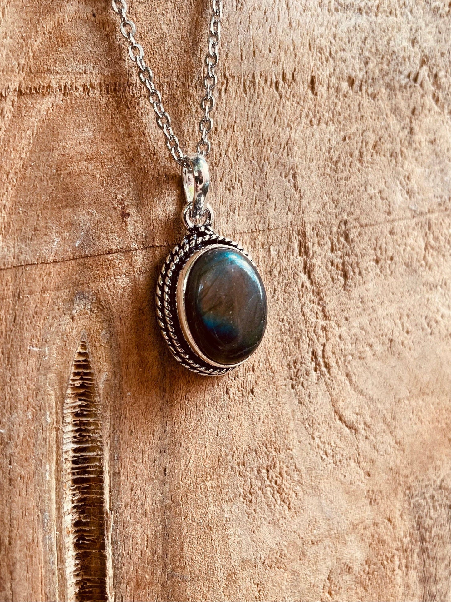 Collana placcata argento | Labradorite  | Fatto a mano