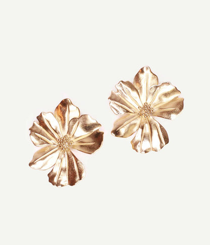 Vicky | Flower earrings | gold | Handmade