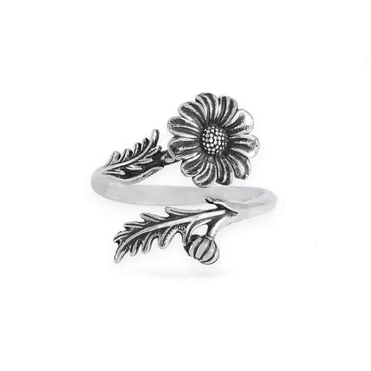 Anelli con Fiori di Nascita Regolabili: Luxe Silver Plate / Maggio - Mughetto