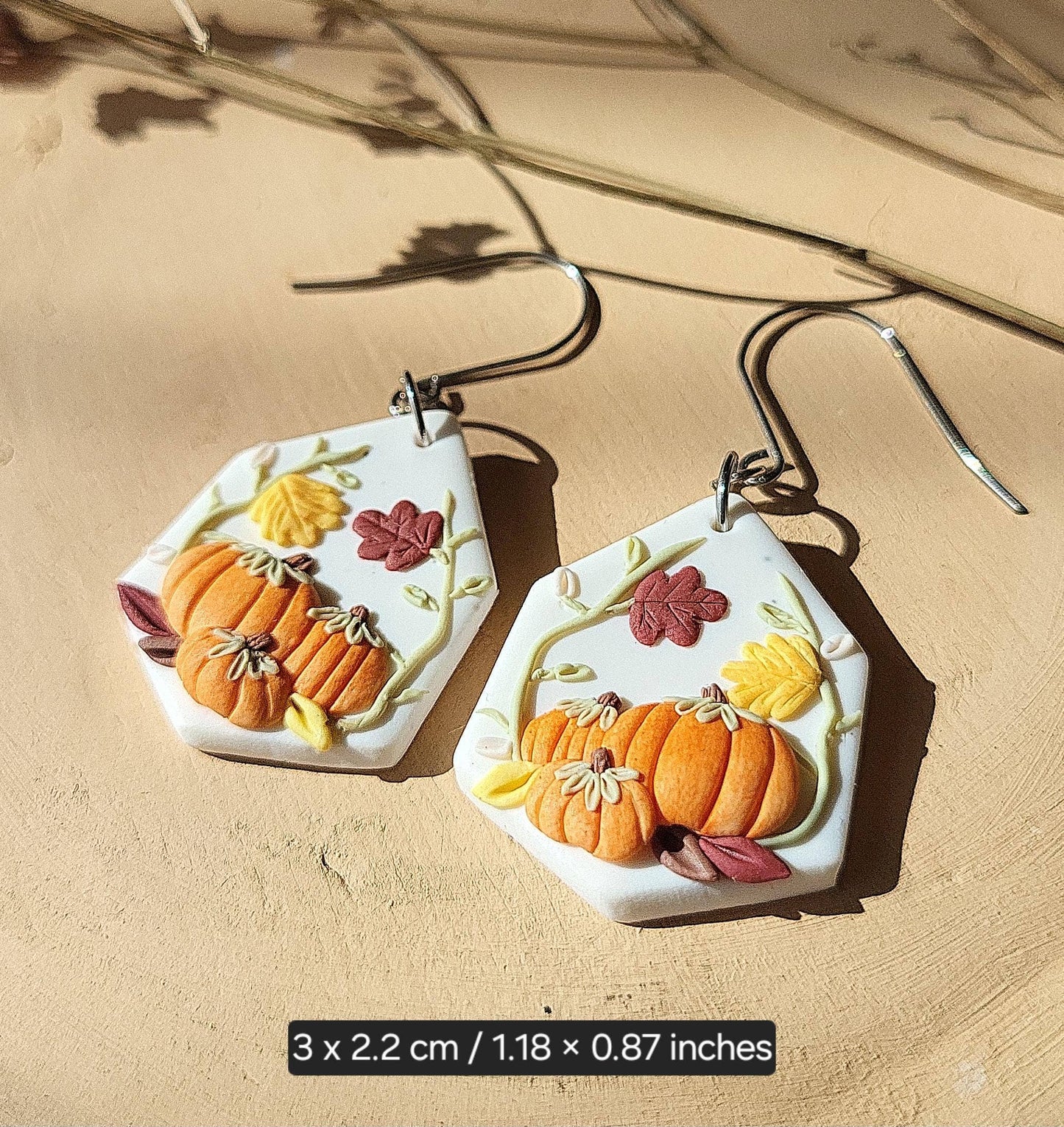 Orecchini Autunnali a Zucca | Argilla Polimerica | Fatti a mano