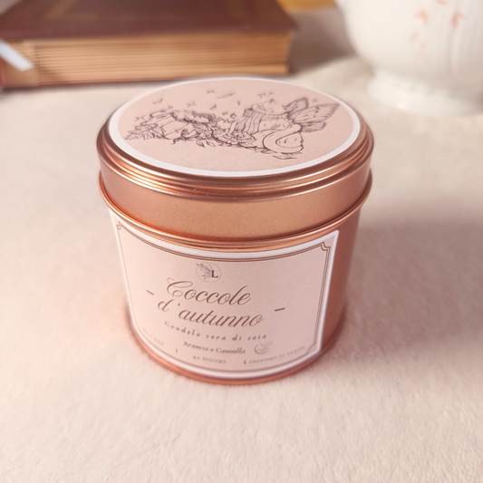 COCCOLE D'AUTUNNO | Candela profumata | Arancia e Cannella | Cera di soia | fragranza di Grasse
