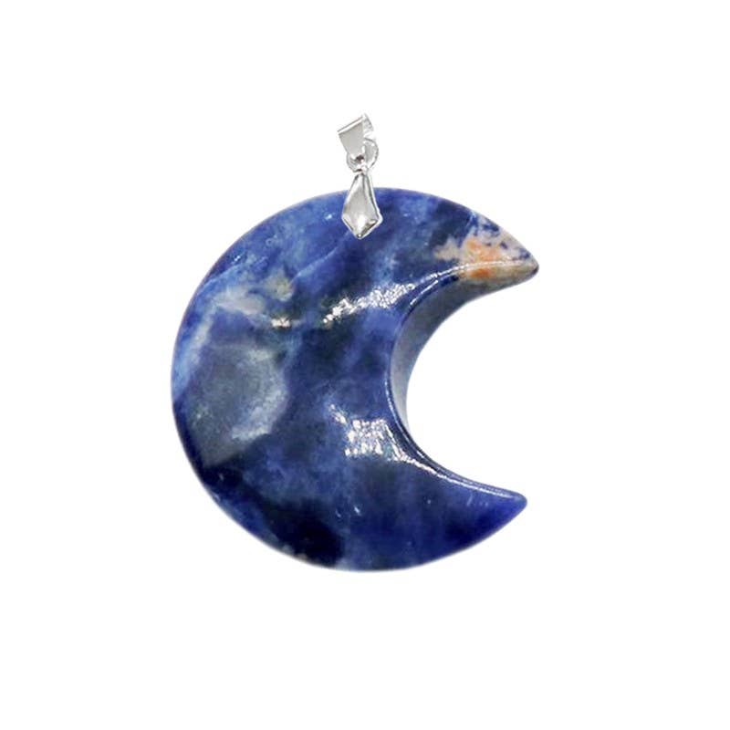 Luna della Selkie | Ciondolo Sodalite Moon da 30 mm