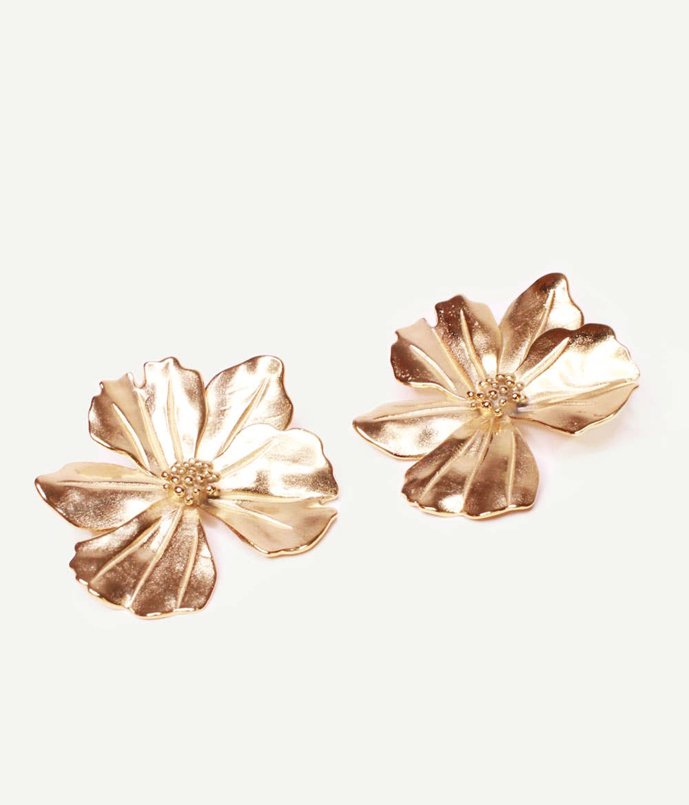 Vicky | Flower earrings | gold | Handmade