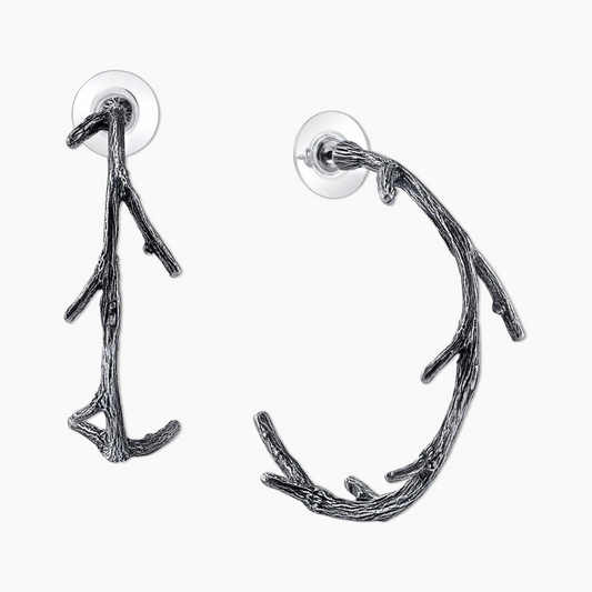 Ramo Selvatico | Orecchini semicerchio | Peltro