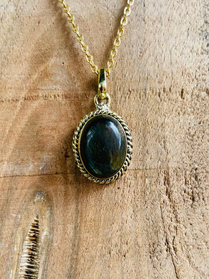 Collana Ottone | Labradorite | Fatto a mano
