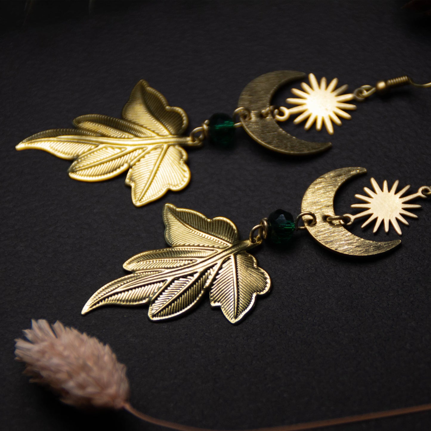 Autumn leaves | Orecchini autunnali con foglie in ottone | fatto a mano