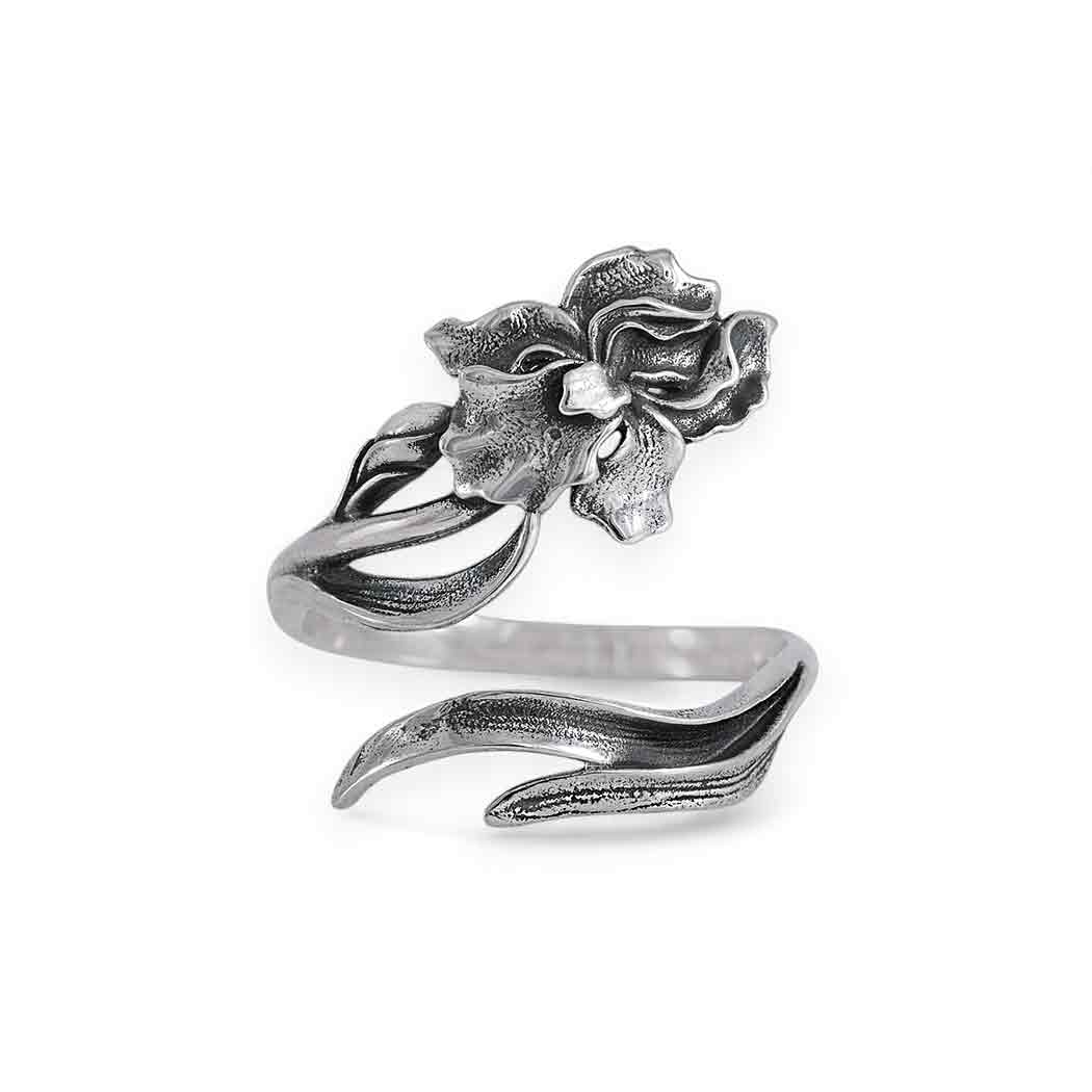Anelli con Fiori di Nascita Regolabili: Luxe Silver Plate / Maggio - Mughetto